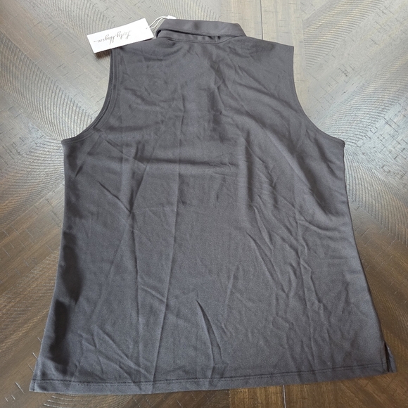 Lady Hagen Women's Medium Black Sleeveless Pique Polo Shirt New Golf Breathable - Picture 8 of 9